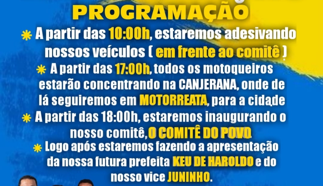 ​PSD de Ibicoara divulga programação de inauguração de comitê da futura candidatura de Keu de Haroldo