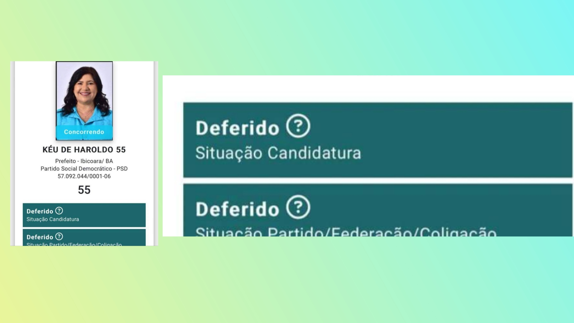 Candidatura de Keu de Haroldo é deferido